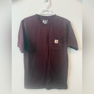 Carhartt Men's Maroon Loose Fit Pocket Tee